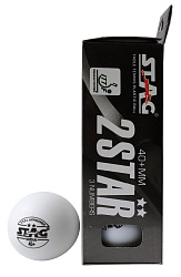 Кульки для настільного тенісу Stag Two Star White Ball 3 шт