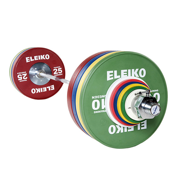Фото Олімпійська тренувальна штанга Eleiko в зборі 190 кг кольорова чоловіча 3001238 №1