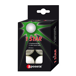 Кульки для настільного тенісу Sponeta 1 star 6 шт